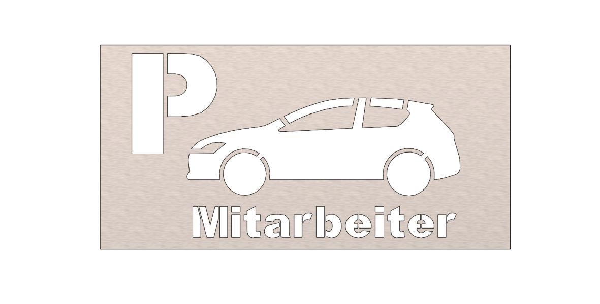 Sprühschablone zur Markierung von Mitarbeiterparkplätzen
