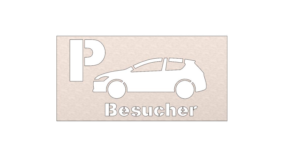 Sprühschablone zur Markierung von Besucherparkplätzen