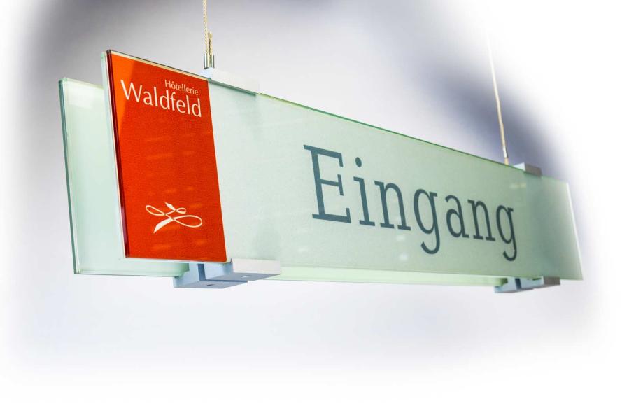 VIGO Deckenhänger 595 x 106 mm indoor aus Glas und Aluminium