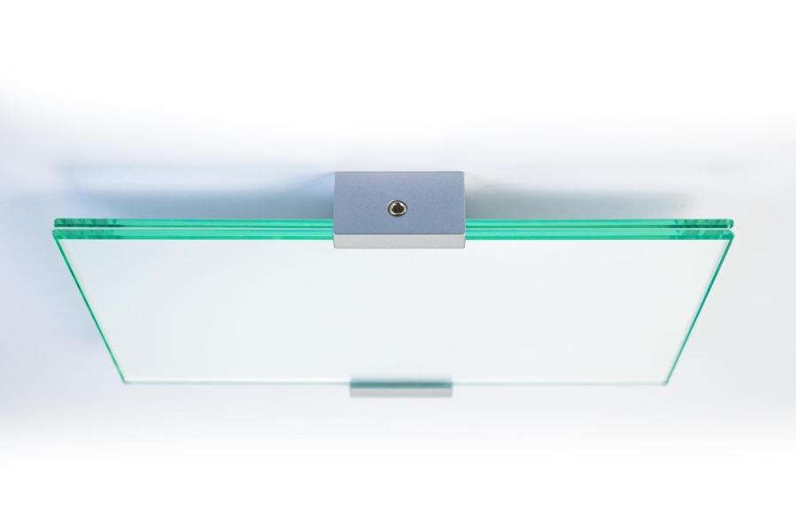 VIGO Türschild 211 x 106 mm  aus Glas und Aluminium-Halterung