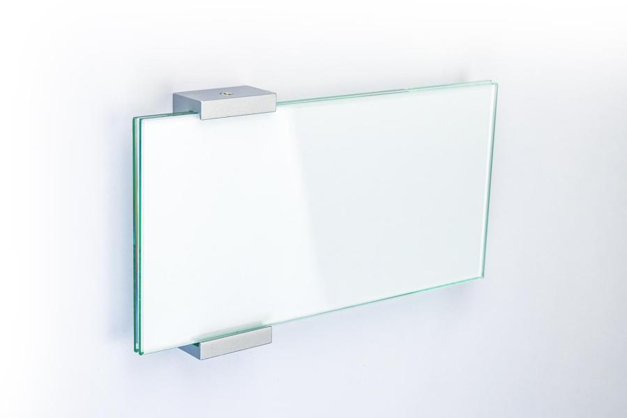 VIGO Türschild 211 x 106 mm aus Glas und Aluminium