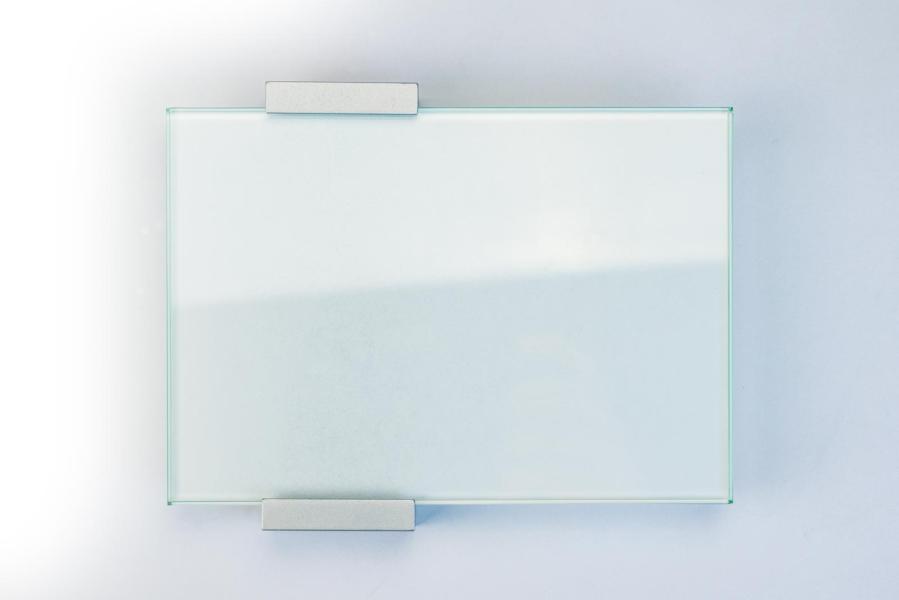 VIGO Türschild 149 x 106 mm Türschild aus Glas und Aluminiumhalterung