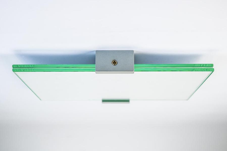 VIGO Türschild 211 x 149 mm aus Glas und Aluminiumhalterung