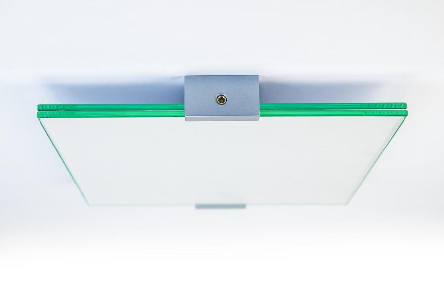 VIGO Türschild 200 x 211 mm aus Glas und Aluminiumhalterung