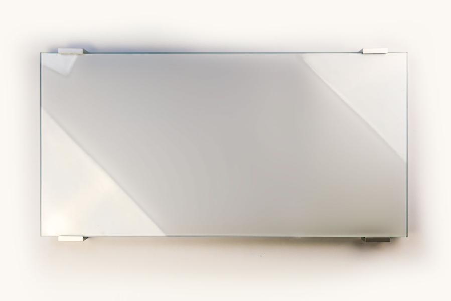 VIGO Wandschild 595 x 298 mm indoor aus Glas und Aluminium