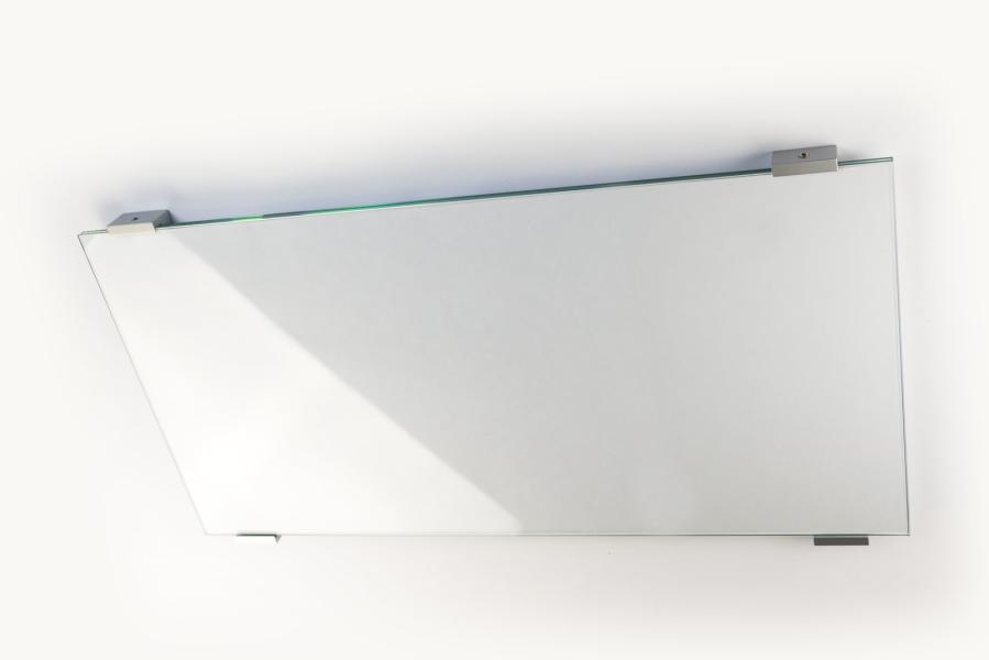 VIGO Wandschild 595 x 298 mm indoor aus Glas und Aluminium Halterung