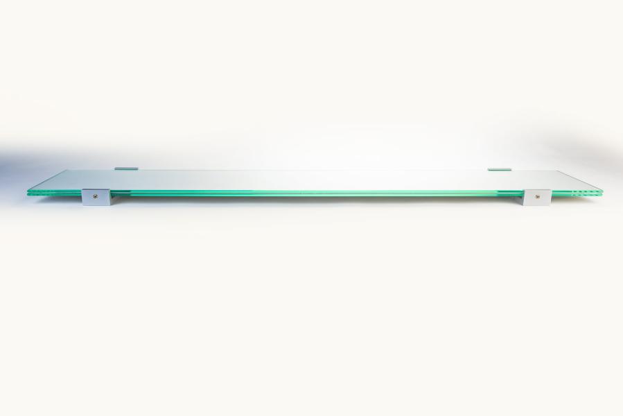 VIGO Wandschild 841 x 149 mm indoor aus Glas und Aluminiumhalterung