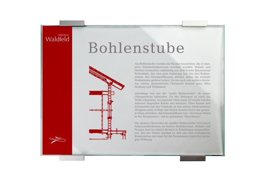 VIGO Wanschild 298 x 211 mm outdoor aus Glas mit Aluminiumhalter mit austauschbarer Beschriftung