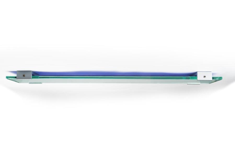 VIGO Wandschild 595 x 106 mm outdoor aus Glas und Aluminiumhalterung