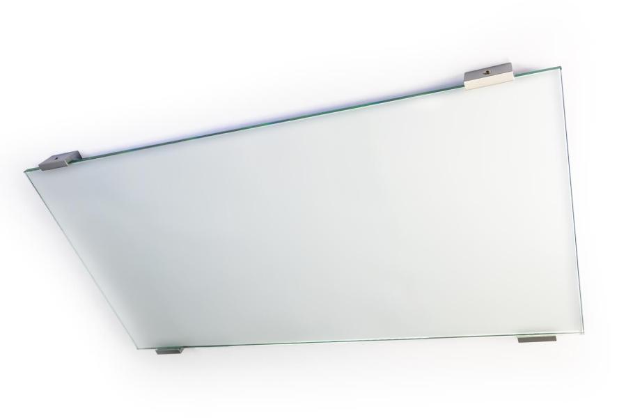 VIGO Wandschild 595 x 298 mm outdoor aus Glas und Aluminium Halterung