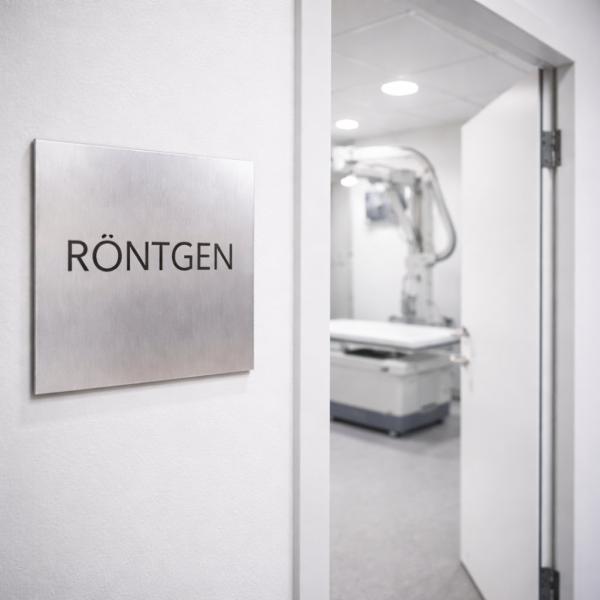 Design Edelstahl-Türschild 160x160x3 mm