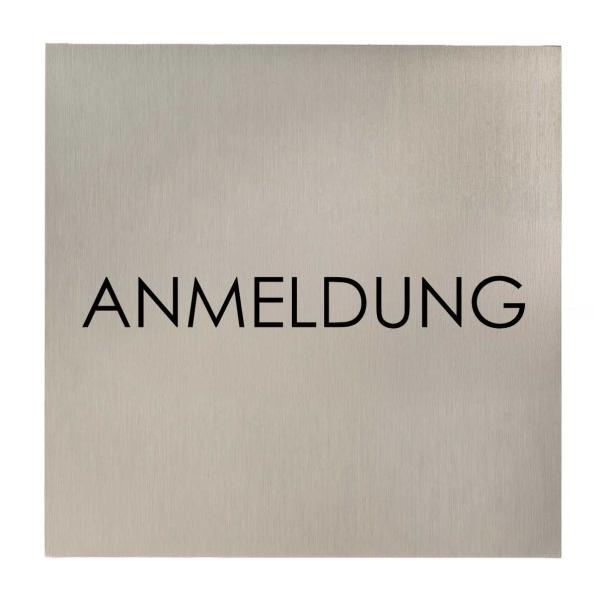 Türschild aus Edelstahl für Unternehmen, Praxen und Pflege