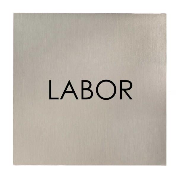 Türschild aus Edelstahl für Praxen, Pflege und Ordinationen