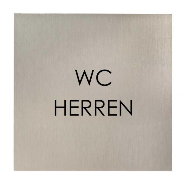 Türschild | Edelstahl | VINOX | 160 x 160 mm | WC HERREN