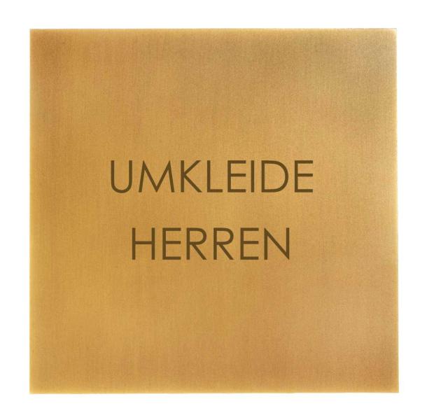Türschild aus Messing brüniert für anspruchsvolles Interieur