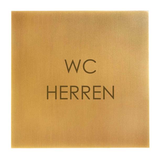 Türschild aus Messing brüniert für anspruchsvolles Interieur