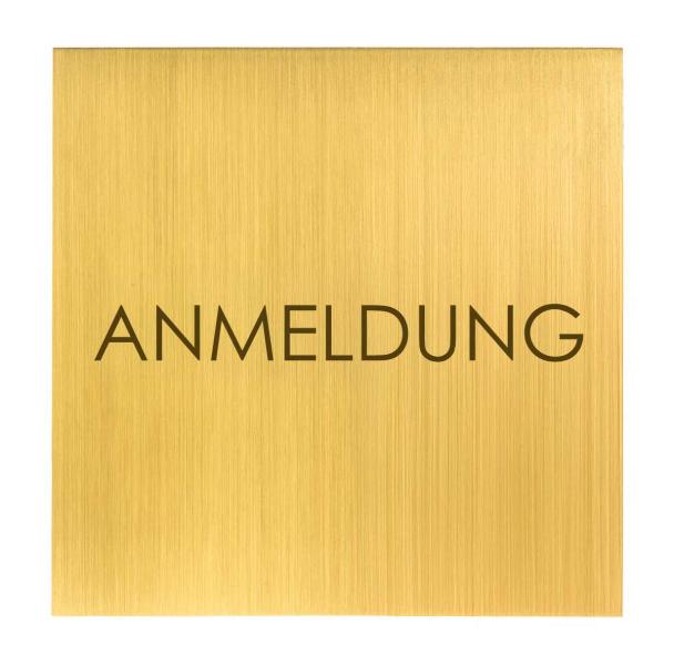 Türschild aus Messing fein geschliffen für Hotels, Chalets, Firmengebäude oder stilvolle Privathäuser.