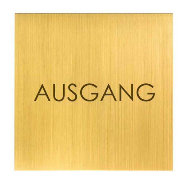 Türschild aus Messing fein geschliffen für Bauträger, Architekten und Hausverwaltungen.