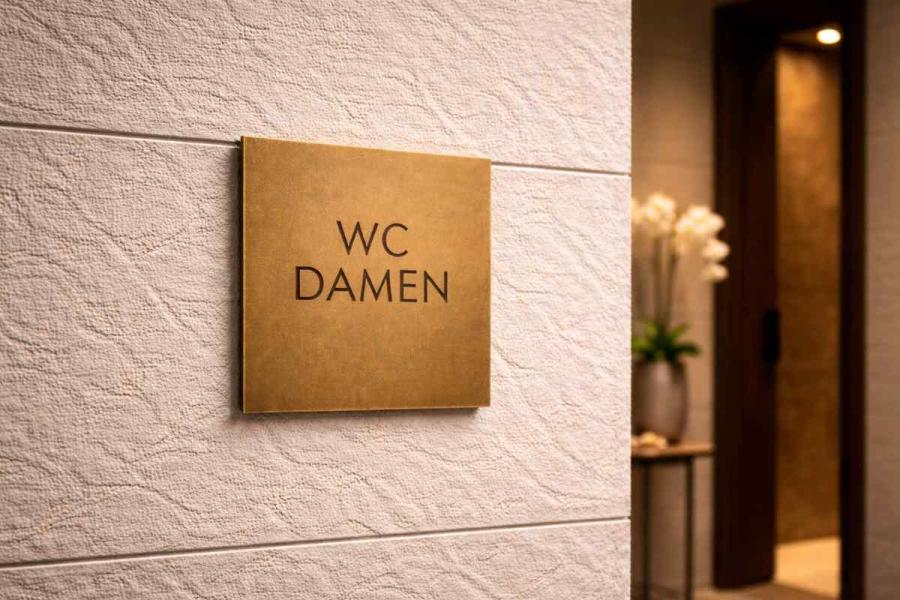 Premium WC Schild 160x160x3 mm