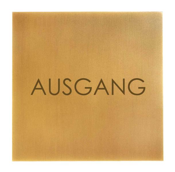 Türschild aus Messing brüniert für anspruchsvolle Interieurs