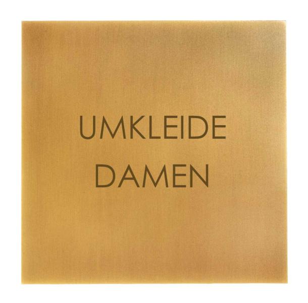 Türschild aus Messing brüniert für anspruchsvolle Interieurs