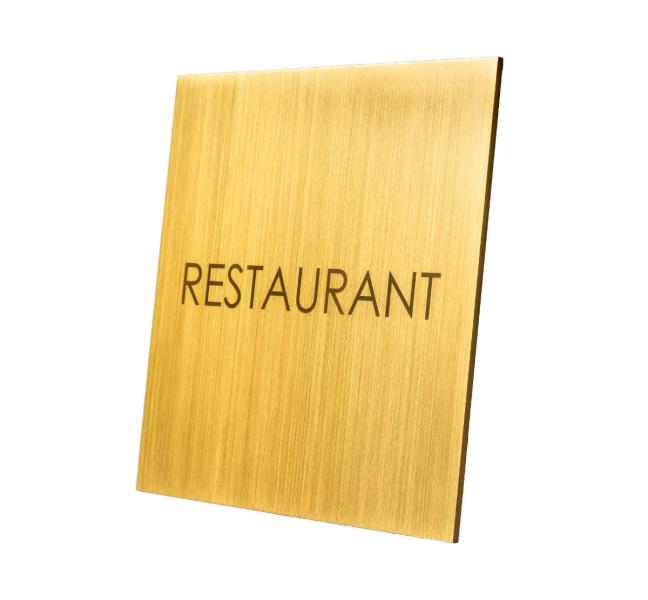 VINOX Indoor Messing Türschild in Premiumqualität