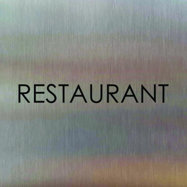 Türschild aus Edelstahl für Hotels und Gastro