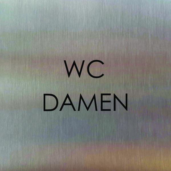 Türschild aus Edelstahl für Hotels und Gastro