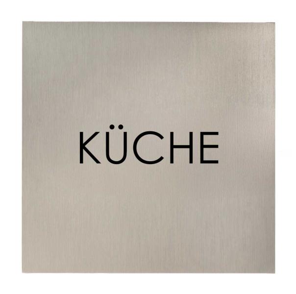 Türschild aus Edelstahl für Hotels und Gastro