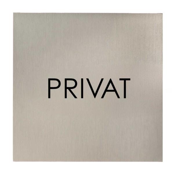 Türschild aus Edelstahl für Hotels und Gastro