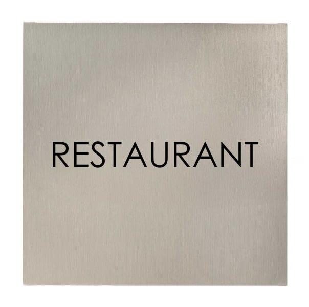 Türschild aus Edelstahl für Hotels und Gastro