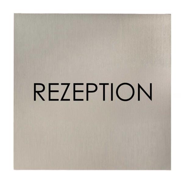 Türschild aus Edelstahl für Hotels und Gastro