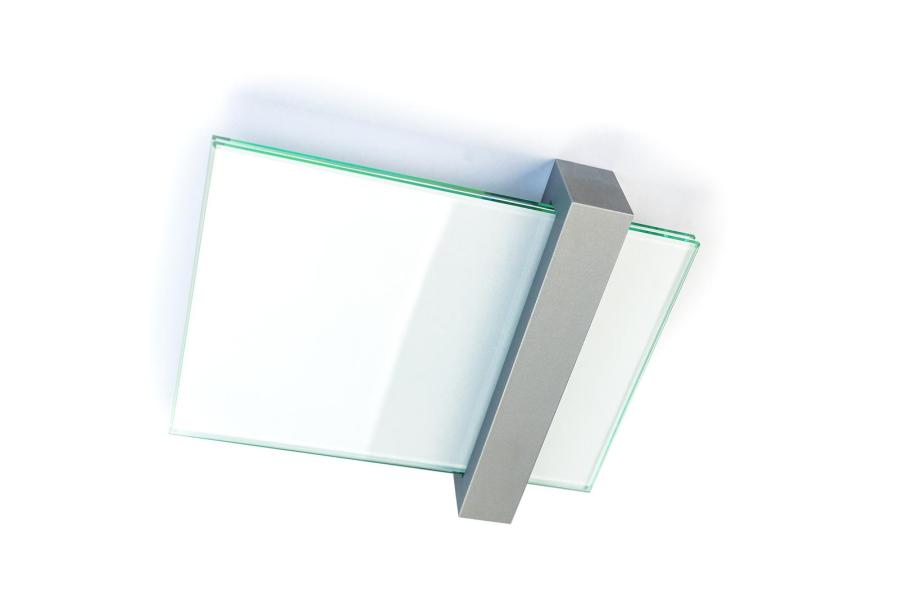 VISIGN Türschild 149 x 106 mm aus Glas und Aluminiumhalterung
