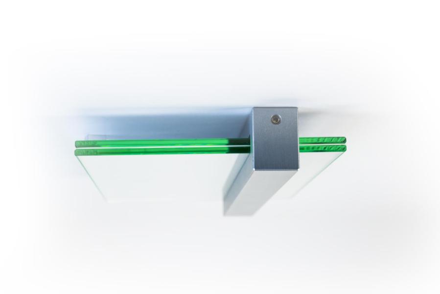 VISIGN Türschild 149 x 211 mm aus Glas und Aluminium Halterung