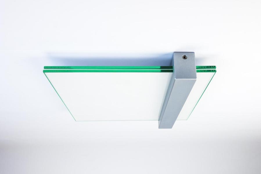 VISIGN Türschild 200 x 211 mm aus Glas und Aluminium Halterung