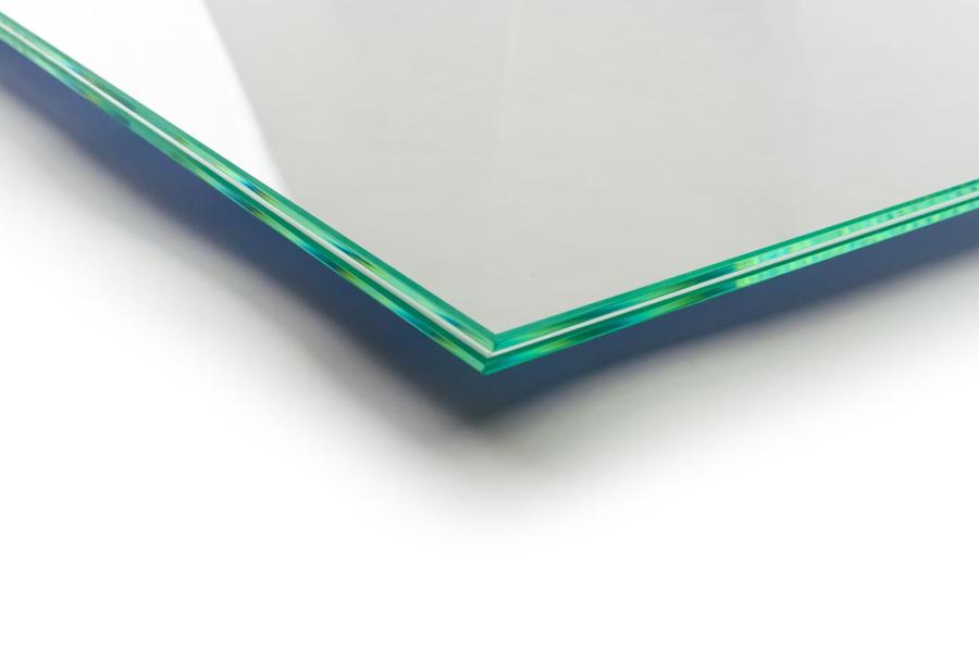 VISIGN Wandschild 421 x 198 mm indoor aus Glas und Halterung aus Aluminium