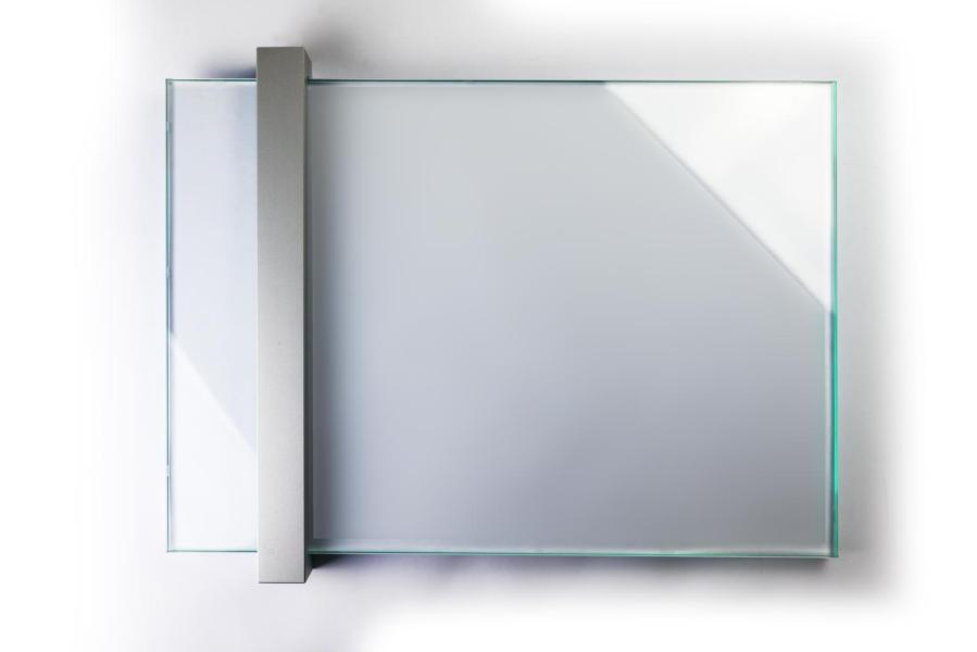 VISIGN Wandschild 421 x 298 mm outdoor aus Glas und Aluminium