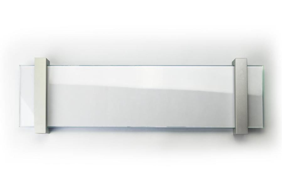 VISIGN Wandschild 421 x 106 mm indoor aus Glas und Aluminium