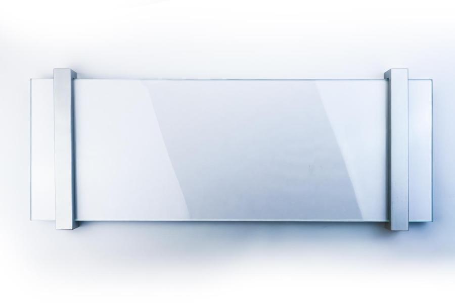VISIGN Wandschild 595 x 211 mm aus Glas und Aluminium